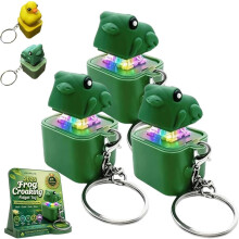 (3pc Frog, -) Valaiseva sammakko-avaimenperä, kurkuva fidget-näppäimistölelu 2 kpl