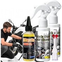 (SET B, -) Fahrradkettenreiniger, Tiefenreinigung, Rostschutz, 3 Stück, Motorrad, Kette, Wartung, Spray