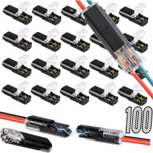 (100PCS, -) Kaksoisjohtiminen pistokeliitin, LED-nauha, 80 kpl