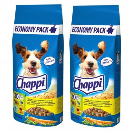 CHAPPI med fjerkræ og grøntsager - tørfoder til hunde - 2x13,5 kg