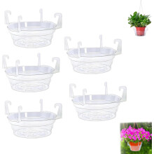 (10in, 5pcs) 2026 Hanging Basket Drip Pan, Weather Resistant Saucer 5PCS