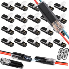 (80PCS, -) Kaksoisjohtiminen pistokeliitin, LED-nauha, 80 kpl