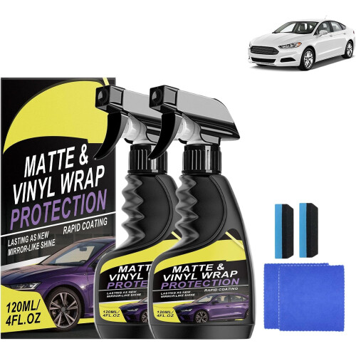 (2pcs, -) Matte Vinyl Wrap Protection Spray, Quick Coating Agent 2PCS