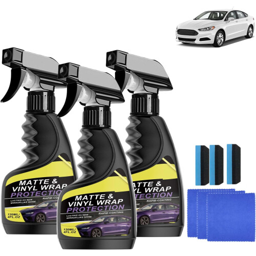 (3pcs, -) 2 sprays protection vinyle, brillant/mat