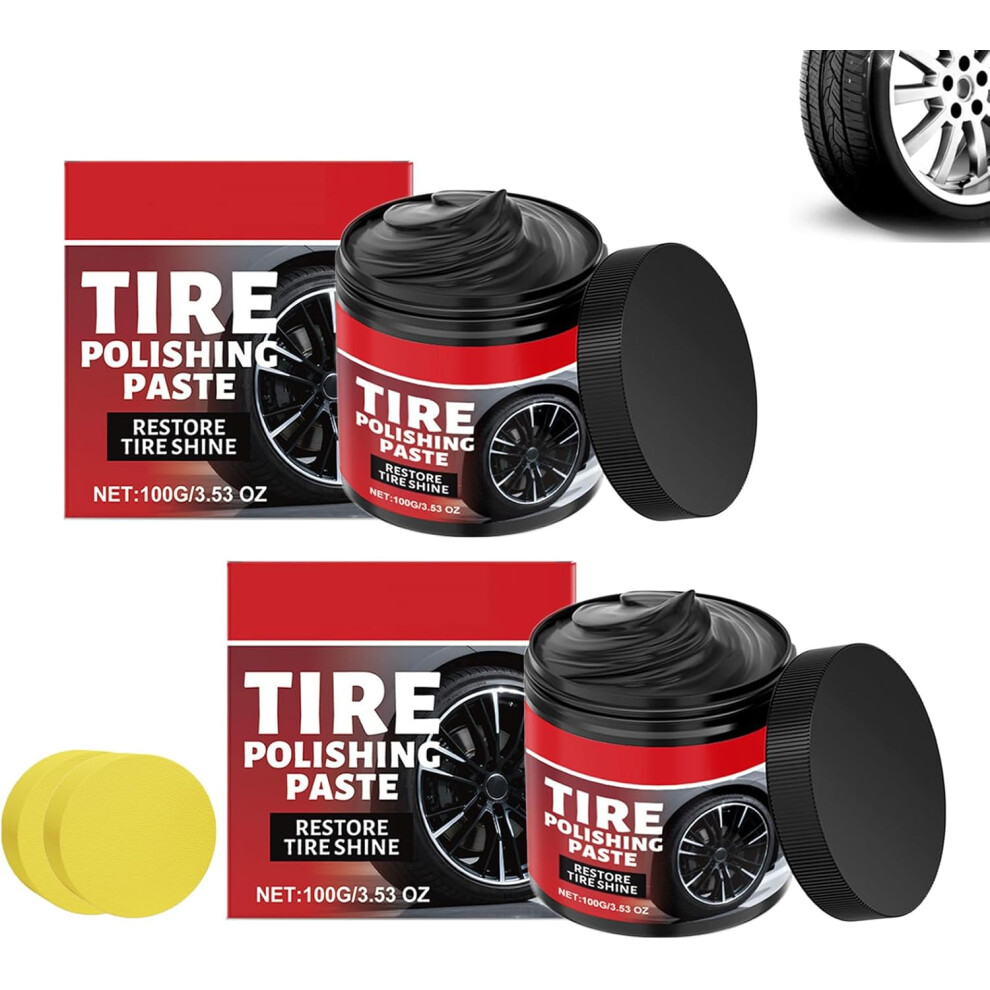 (2Pcs, -) Car Tire & Plastic Trim Renewal Paste, Restores Shine 3Pcs 5437706543626