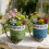 Decorative Creative Retro Iron Flower Pot Convenient-Green 10