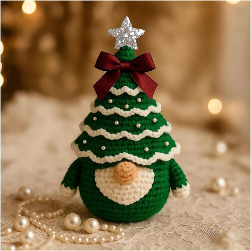 (Completed-E, -) Kit de ganchillo de gnomo de Navidad, sin terminar 2