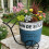 Decorative Creative Retro Iron Flower Pot Convenient-Green 11