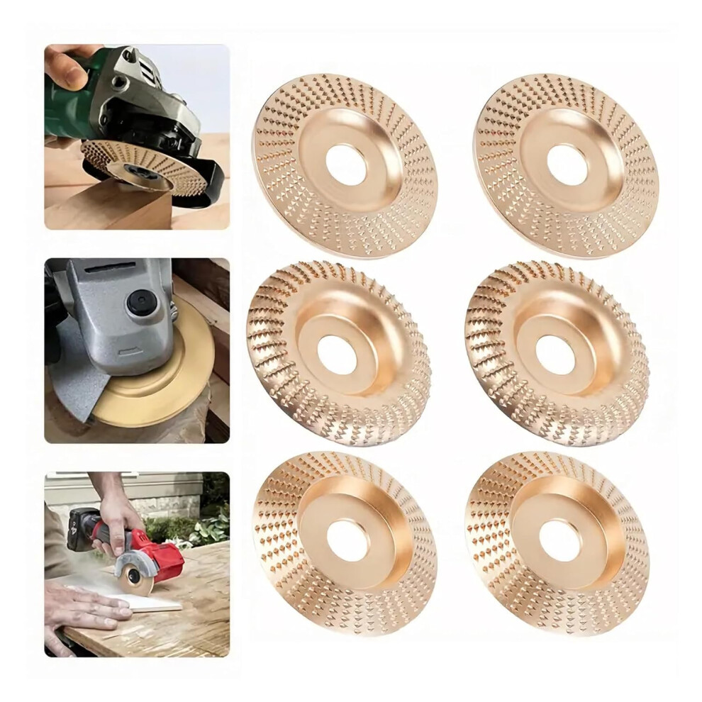(2 Set, -) 3Pcs Wood Carving Disc For Angle Grinder, Tungsten Carbide Set 5437706545354