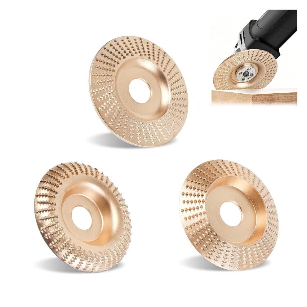 (1 Set, -) 3Pcs Wood Carving Disc For Angle Grinder, Tungsten Carbide Set 5437706545347