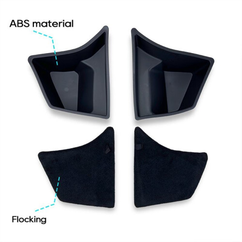 Rear Trunk Side ABS Storage Box with Flocking Lids for  Model 3+ Highland 2024 2