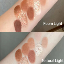 (Matches the image, 1PCS) 9 Colors Chocolate Eye Shadow Palette Pearly Matte Earth Color Eyeshadow Palette Shiny Sequins Eye Pigments Lasting Makeup
