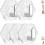 (Silver-5PCS, -) Water Ripple Hexagonal Self Adhesive Hooks, Gold 5PCS 1