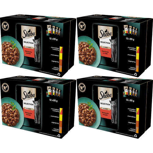 Sheba Sheba vådfoder til katte, blanding af smagsvarianter 48x85g