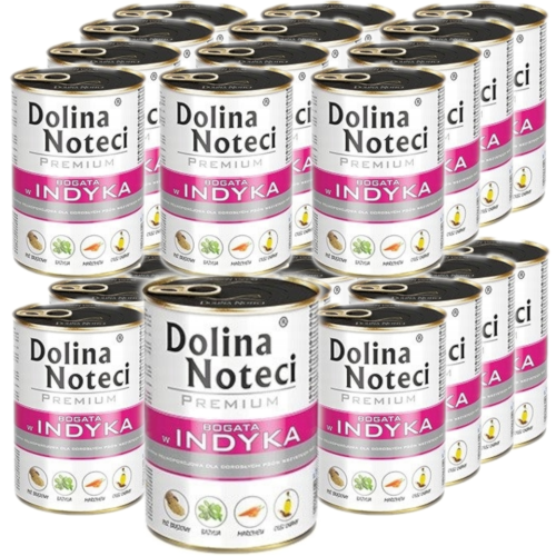 Dolina Noteci Premium vådfoder til hunde KALKUN dåse 24x400g