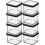 Plastbeholdere til mad, godbidder, foder, firkantede 8x500ml LOFT sort Rotho 1
