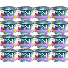 FARMINA N&D Chat Naturel Thon et Crevettes - Aliment humide pour chat - 12 x 140 g