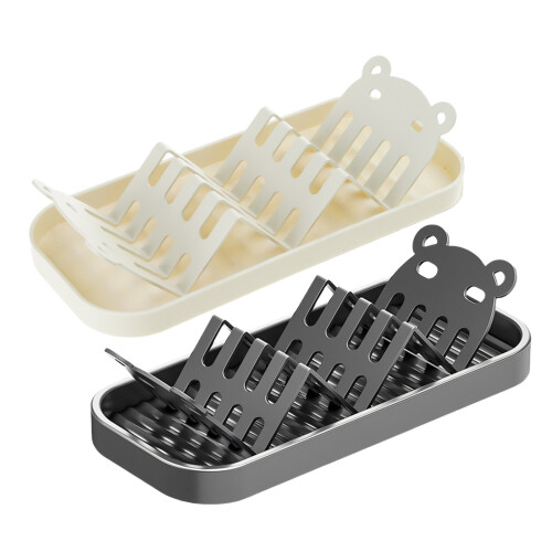 Modern W Shape Soap Holder AntiRust Soap Dish with-Gungrey 1
