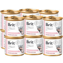 Aliments sans céréales pour chats Brit, boîte hypoallergénique, 12 x 200 g