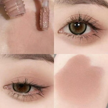 (Matches the image, 04) Soft Mist Matte Liquid Eyeshadow Waterproof Highlighting Contouring Single Eyeshadow Long-Lasting Pigment
