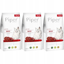 Alimento seco para gatos DOLINA NOTECI Piper con carne de res 3x3kg