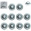 (10pcs, -) 100 bouchons vis toiture 1