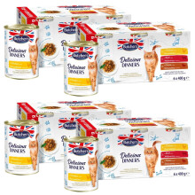 Sélection de plats de viande en gelée BUTCHER'S Delicious Dinners - nourriture humide pour chats - 24x400g (4x(6x400g))