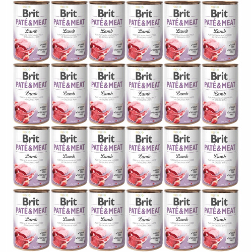 BRIT Paté & Meat Lam - vådfoder til hunde - 24x400g
