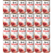 BRIT Paté & Meat Beef - vådfoder til hunde - 24x400g
