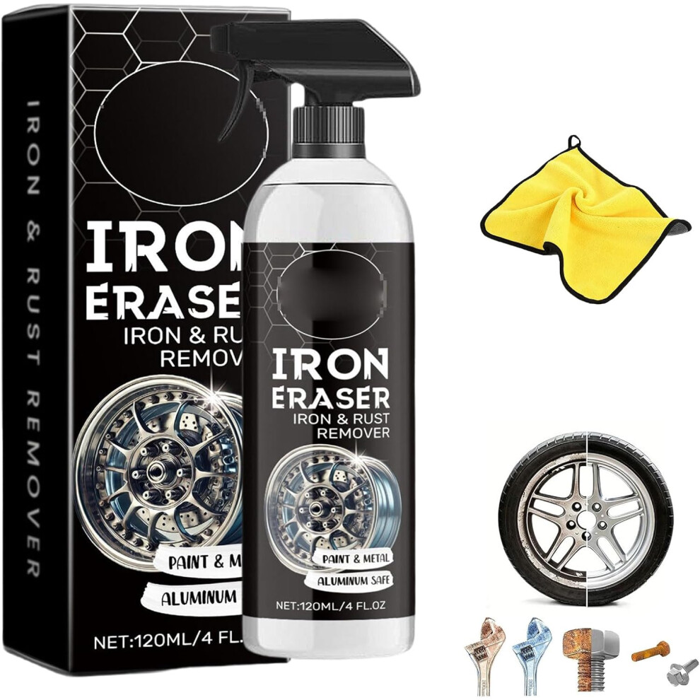 (1Set, -) 120 Ml Iron Eraser Rust Remover Spray, Car Wheel Cleaner 2Set 5437706550938