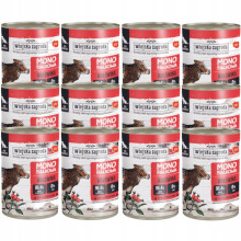 Wiejska Zagroda Monoprotein vådfoder til hunde med oksekød 12x400g