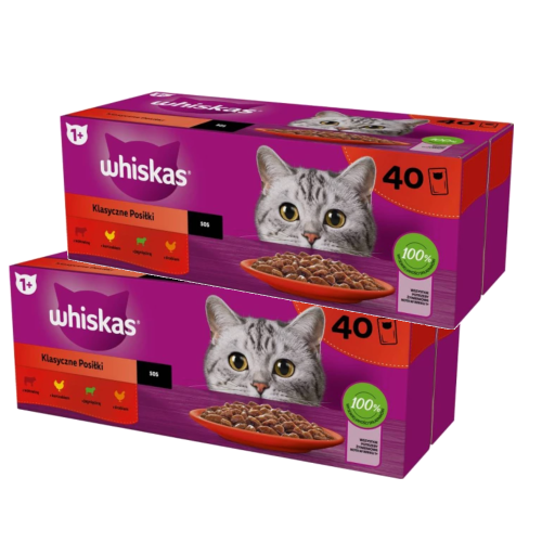 Whiskas WHISKAS vådfoder til katte Voksne Classic Meals saucebreve 80x85g
