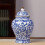Elegant Blue And White Ceramic Tea Storage Canister-Design C 8