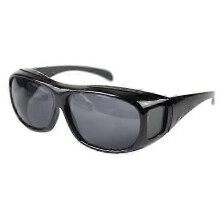 (Black) Unisex Hd Night Vision Driving Sunglasses Fine Over Wrap Around