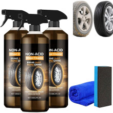 (3set, -) Non-Acid Felgenreiniger Kit, Auto, Bremsstaub, Glanz, 1 Set, Alloy, Chrome, Räder, Spray, Wäsche