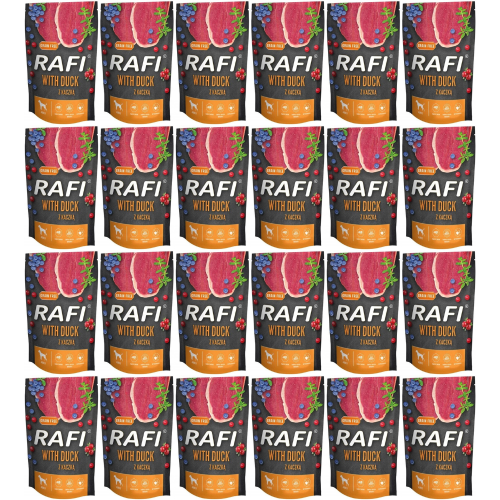 Dolina Noteci Rafi vådfoder til hunde, and og blåbær, tranebær 24 x 500 g