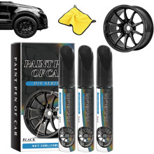 (1 Box, -) 3 PCS Black Car Wheel Scratch Care Pen, Rim Scratch Cover Up