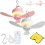 (W+P, -) Oplaadbare Hangende Ventilatorlamp - 2 Stuks, Roze 1