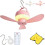 (Pink, -) Oplaadbare Hangende Ventilatorlamp - 2 Stuks, Roze 1