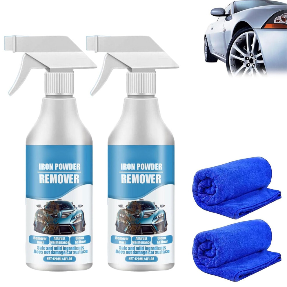 (2Set, -) 120Ml Automotive Rust Remover Spray, Iron Powder Cleaner 1Set 5437706553243