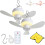 (White 2Pcs, -) Oplaadbare Hangende Ventilatorlamp - 2 Stuks, Roze 1