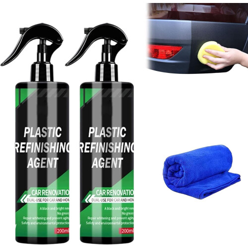 (2Set, -) 2 sprays rénovation plastique auto