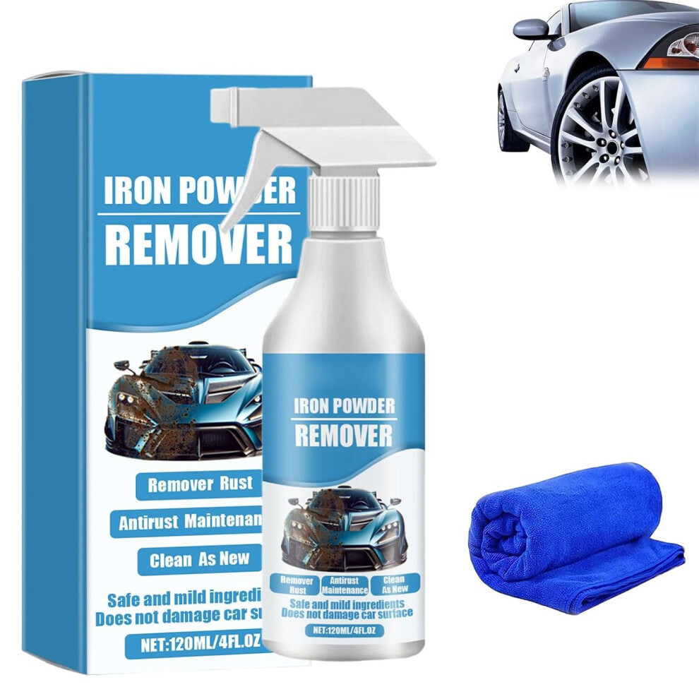 (1Set, -) 120Ml Automotive Rust Remover Spray, Iron Powder Cleaner 1Set 5437706553236