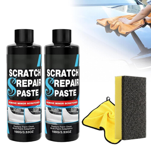 (2Set, -) Professional Car Scratch Repair Paste, Polishing Compound 3Set