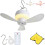 (White, -) Oplaadbare Hangende Ventilatorlamp - 2 Stuks, Roze 1