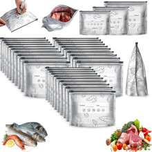 (30Pcs, Medium) 20 ks opakovaně použitelných hliníkových fóliových sáčků, sáčky na potraviny do mrazáku