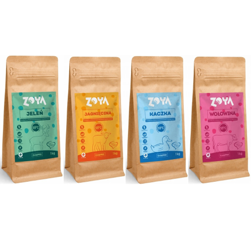 Tørfoder til hunde ZOYA COLDPRO blanding af smagsvarianter 4 x 1 kg
