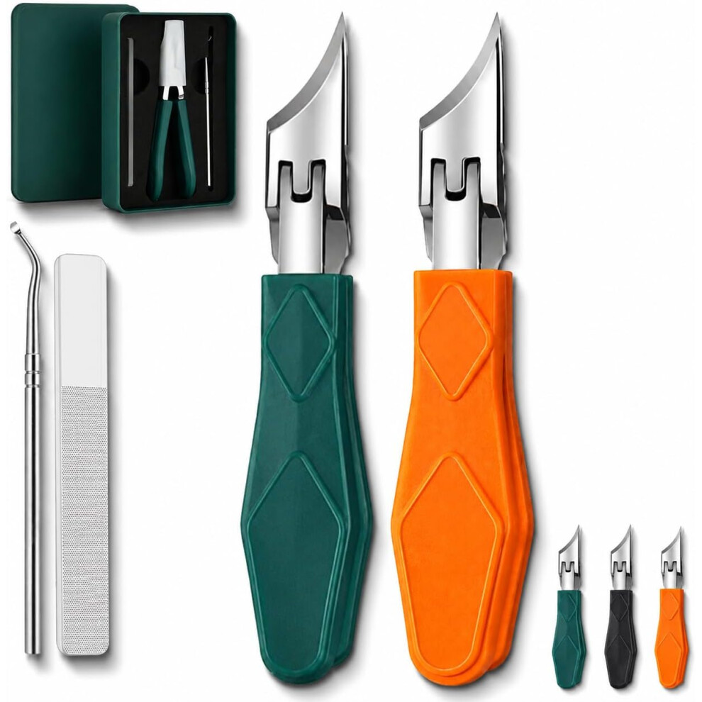 Oimg (B+C, -) 3-Piece Eagle Beak Nail Clippers, Wide Jaw Ingrown Toenail
