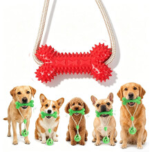 (1pcs-Red, -) Dual-Action Canine Dental Prop, Dog Mouth Opener for Brushing