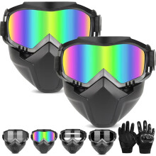 (2pcs-colorful, -) Irrotettavat kokokasvosuojukset, huurtumattomat HD-linssit